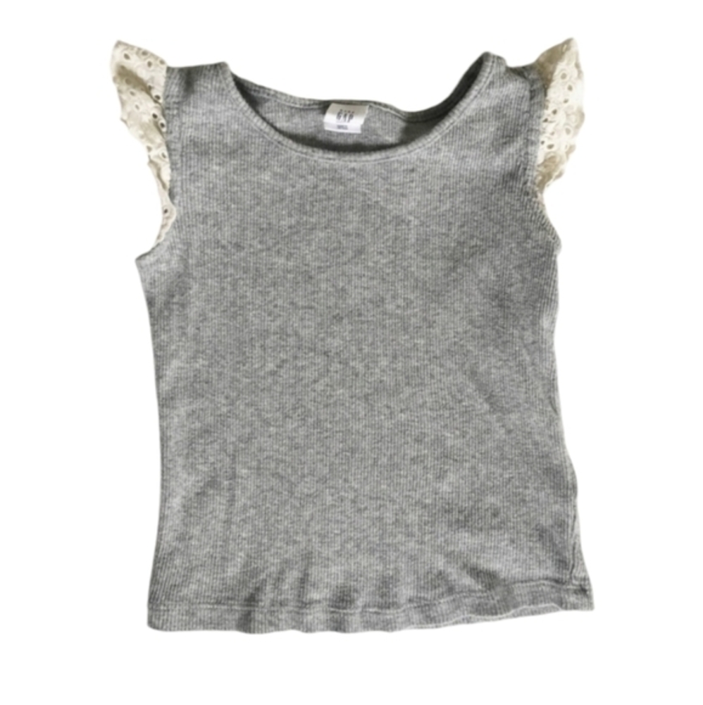 Gap‎ Ribbed Tank Toddler Girls with Eyelet Sleeves Size 5 Years
